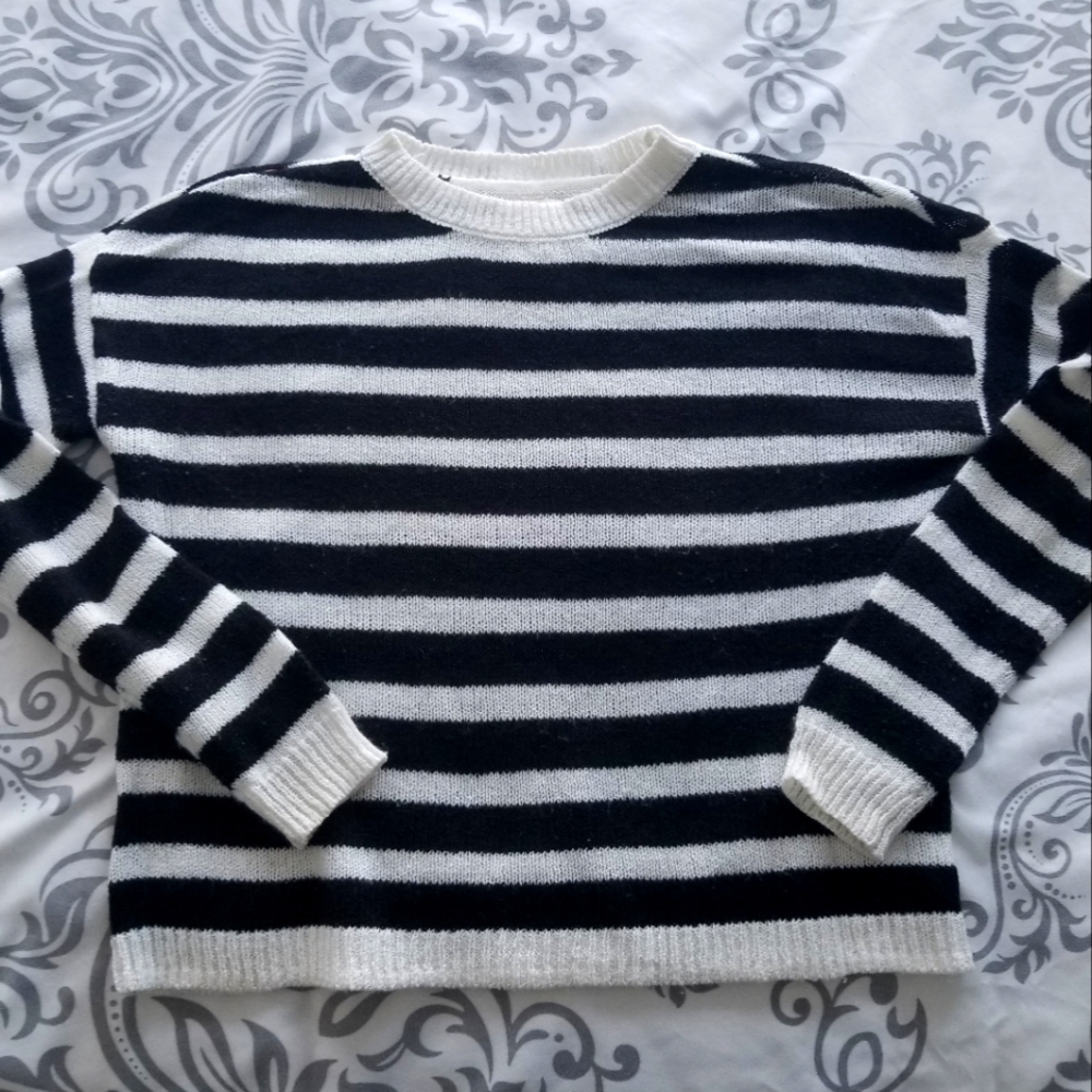 Striped crewneck sweater